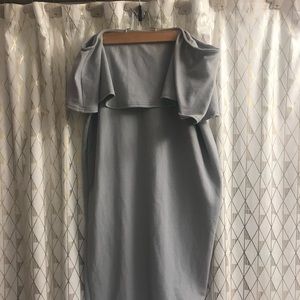 Off the shoulder Midi bodycon dress